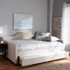 Eliza Light Beige Upholstered Full Size Daybed With Trundle