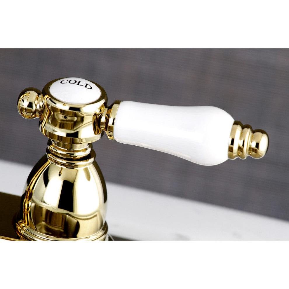 Kingston Brass 4" Centerset Bar Faucet, Polished Brass