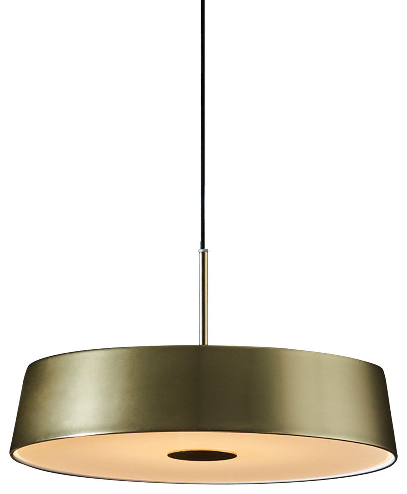 China LED Pendant, Matte Brass