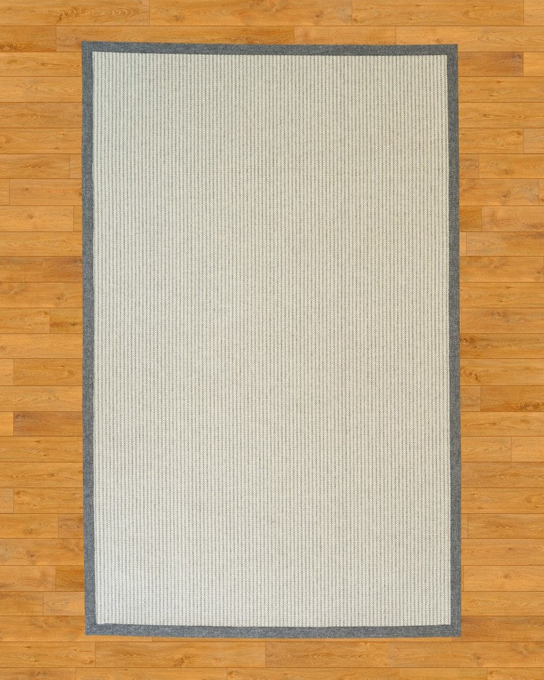 Natural Area Rugs 100% Recycled Fiber Westminster White Grey PET Rug, 9'' X 12''