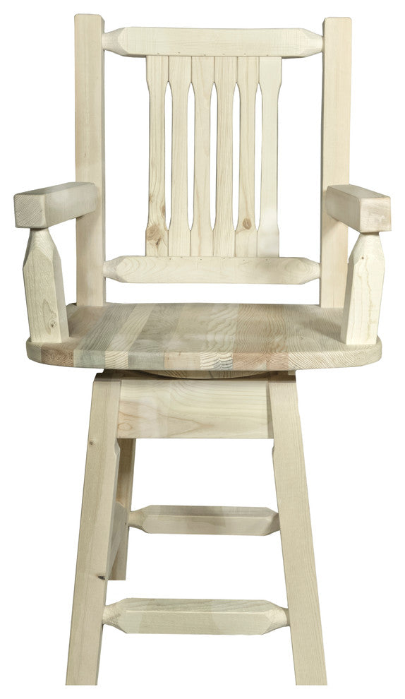Homestead Counter Height Swivel Captain''s Bar Stool, Ready to Finish