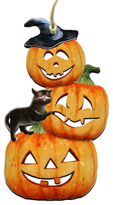 Scary Stocking Pumpkins Ornament