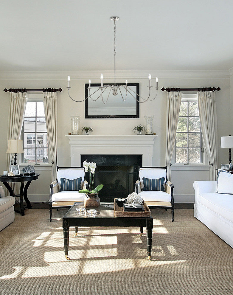 Living District Rohan 54" Chandelier in Polished Nickel