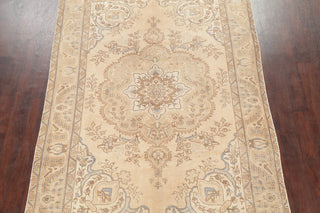Consigned, Vintage-Style Faded Handmade Oriental Persian Area Rug, Beige, 6x10