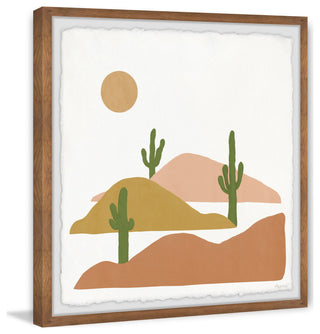 "Cactus Mounds" Framed Painting Print, 24x24