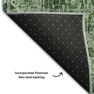 Premium Machine Washable Mayfield AMF559 Emerald 2'3" x 7'6" Runner Rug