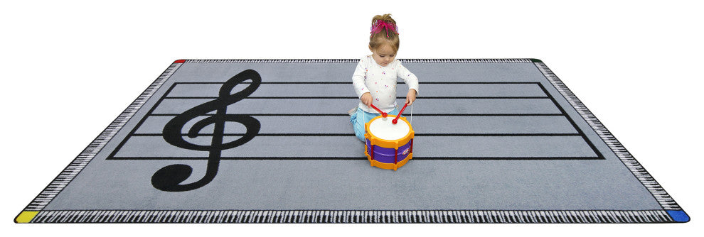 Kid Essentials Rug, Play Along, Gray, 5'4"x7'8"