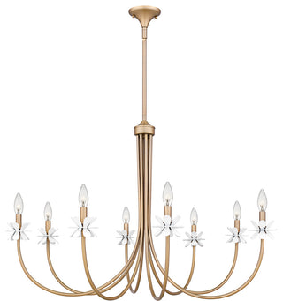 Quoizel REY5042 Remy 8 Light 42"W Taper Candle Style Chandelier - Bronze Gold