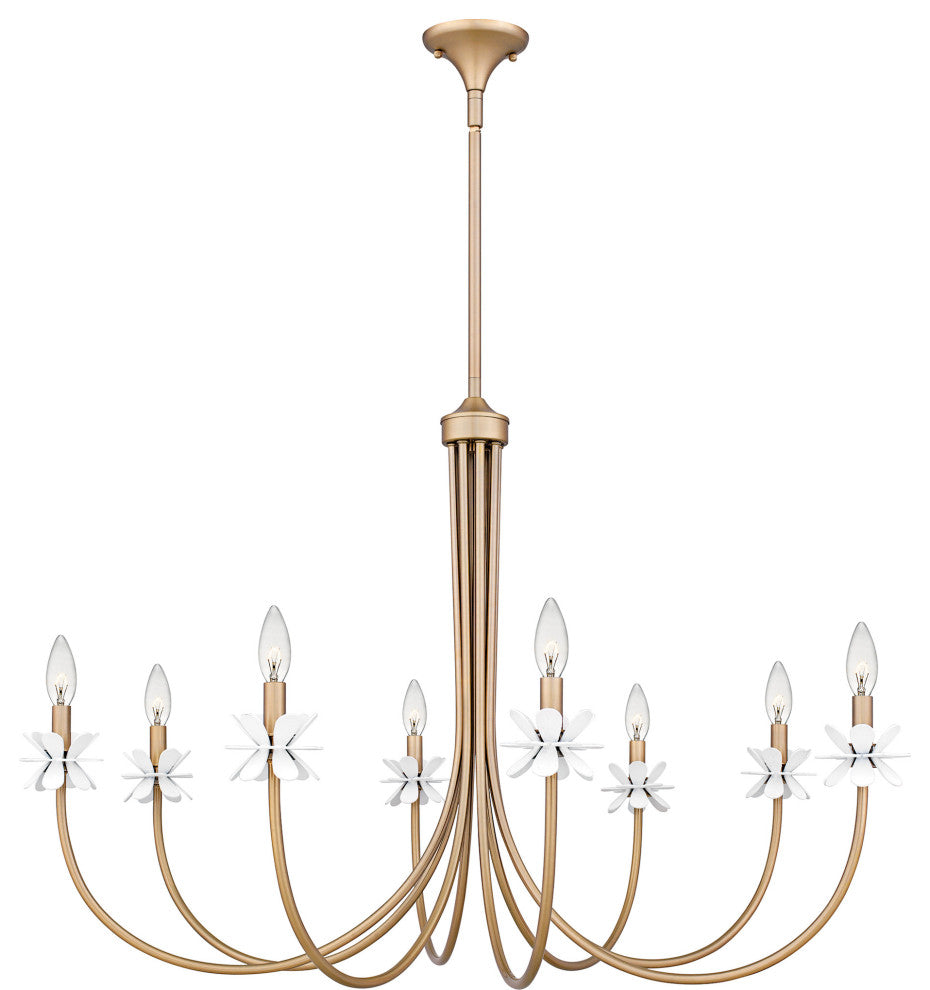 Quoizel REY5042 Remy 8 Light 42"W Taper Candle Style Chandelier - Bronze Gold