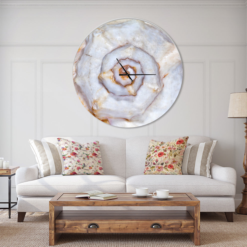 Great Skeleton of Sea Shell Oversized Coastal Metal Clock, 36x36