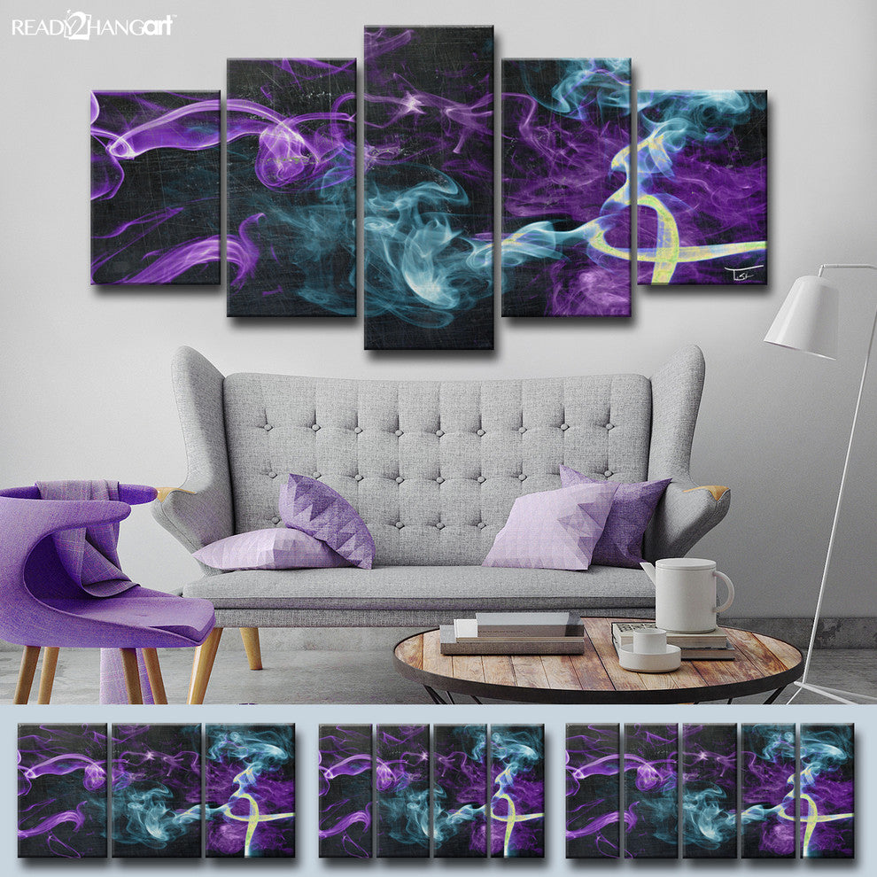 Ready2HangArt 'Glitzy Mist XVI' by Tristan Scott, 30"x60", 5 Piece Set