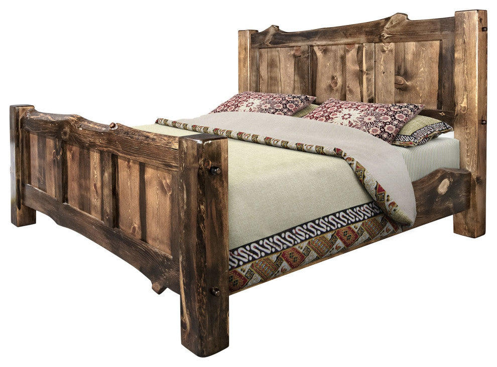 Big Sky Collection Live Edge Panel Bed, Queen, Provincial Stain