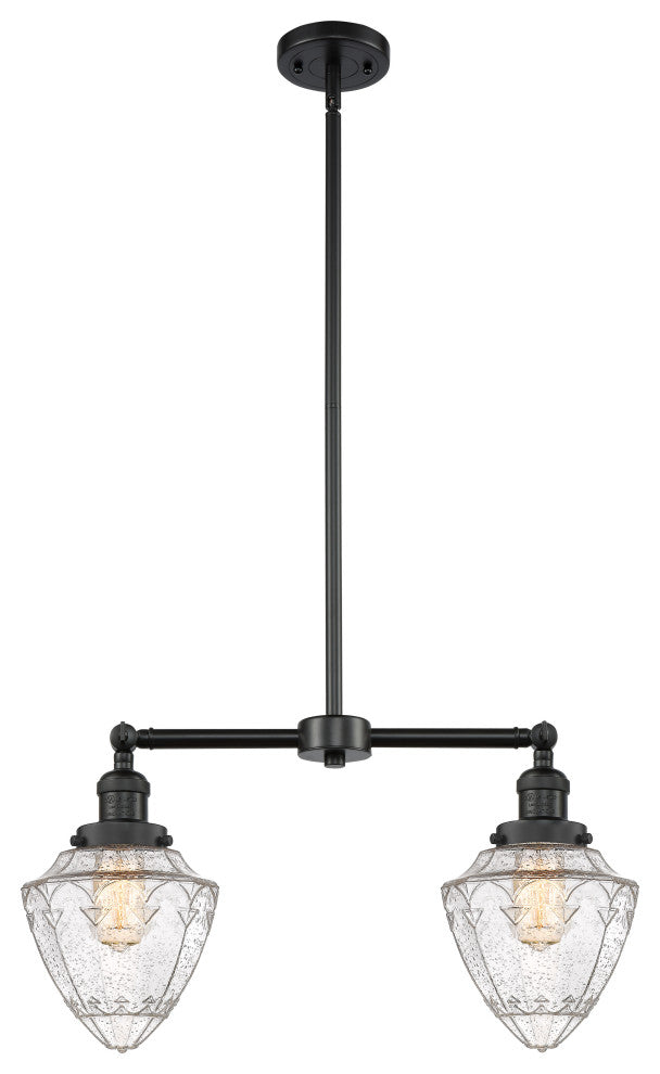 Innovations 209-BK-G664-7-LED 2 Light 24" Island Light, Matte Black