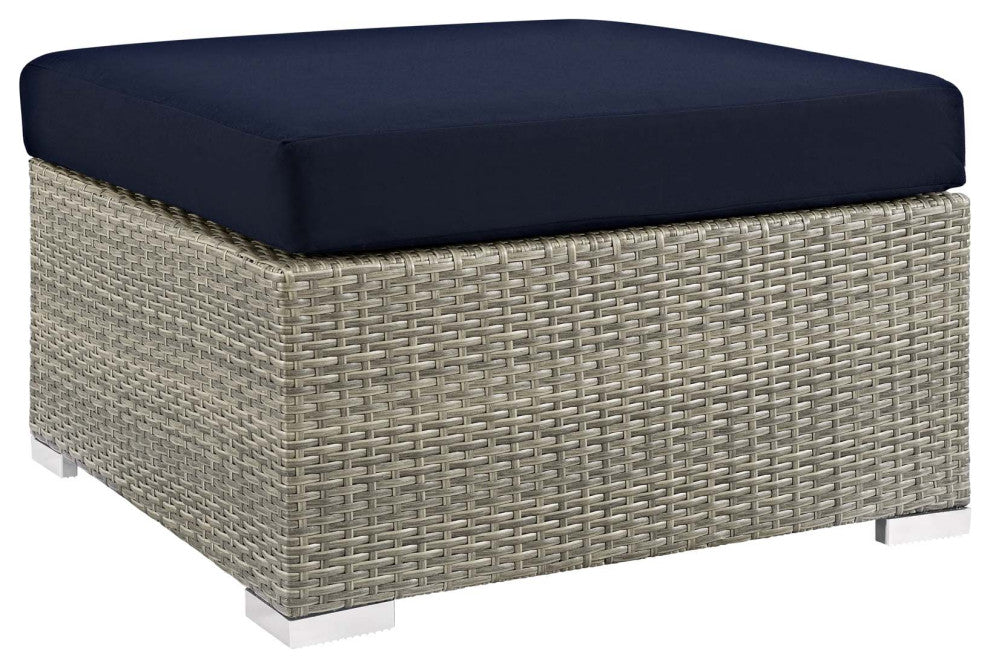 Repose Sunbrella Fabric Outdoor Patio Ottoman