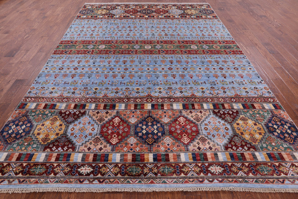 Handmade Tribal Persian Gabbeh Wool Rug 8' 2" X 11' 5" Q7663