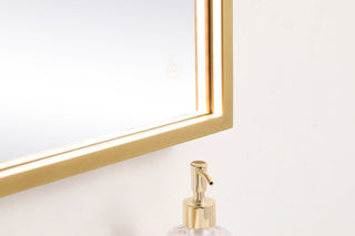 Modern Brass Led Mirror
