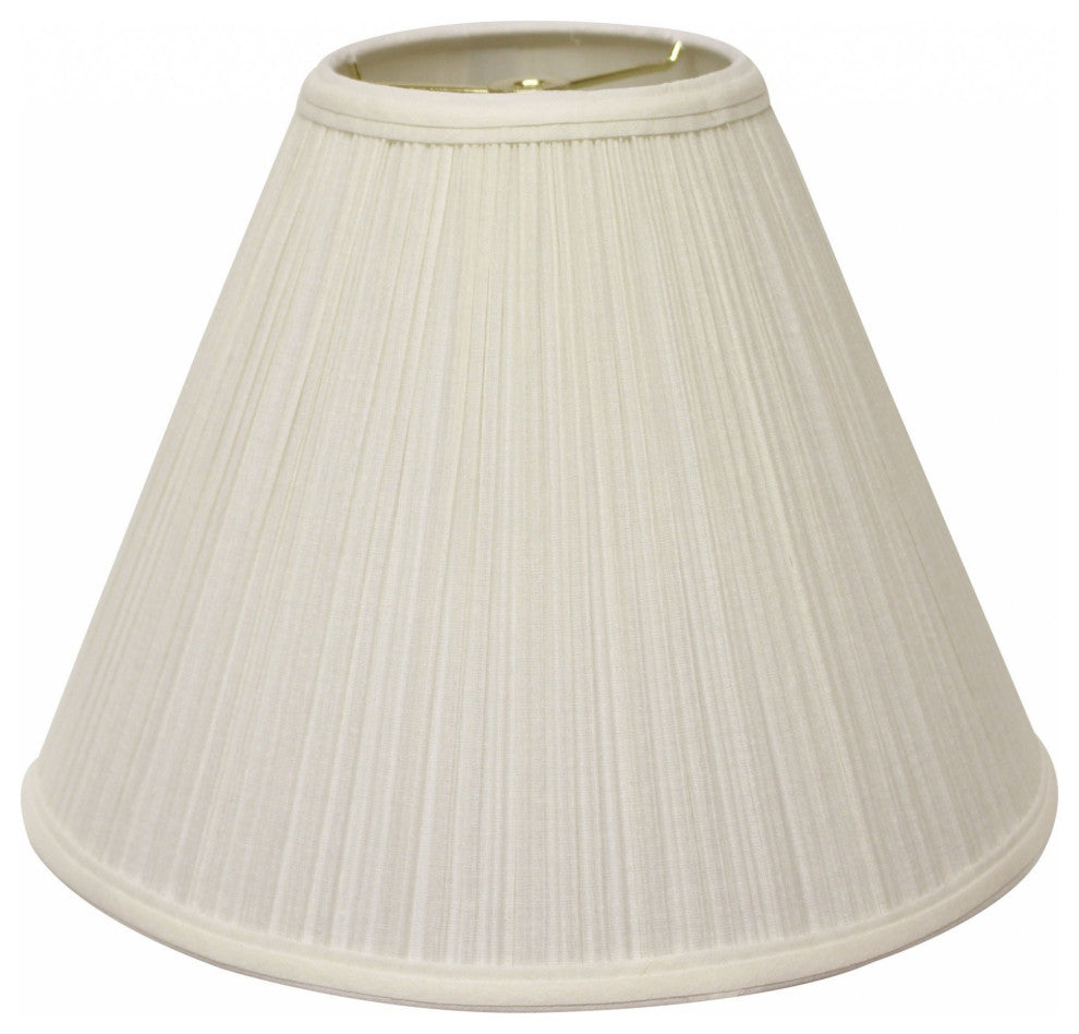 13" White Deep Cone Broadcloth Lampshade