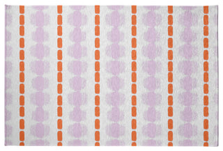 Watercolor Stripe Spring Chenille Rug, Purple-Orange, 4'x6'