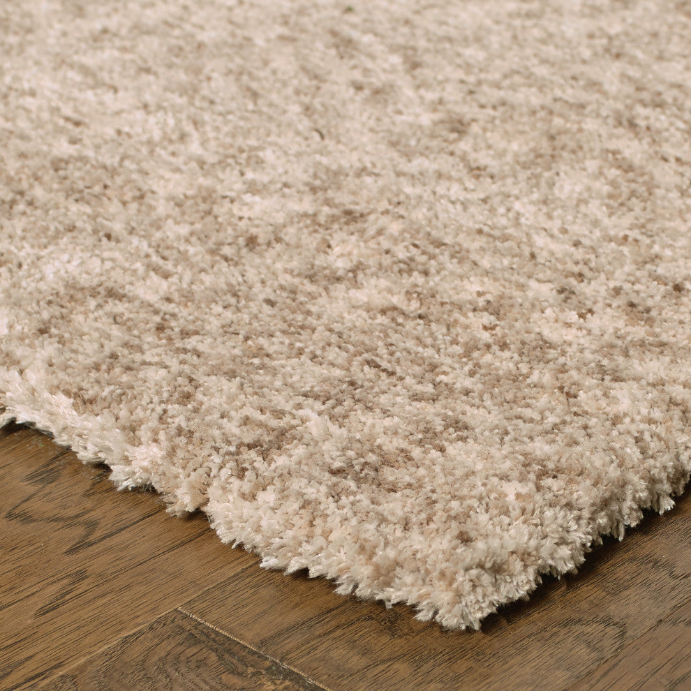 Hailey Heathered Tan Hand-Crafted Area Rug, 10''x13''