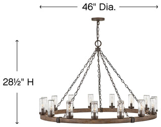 Sawyer 15-Light Outdoor Hanging, Sequoia