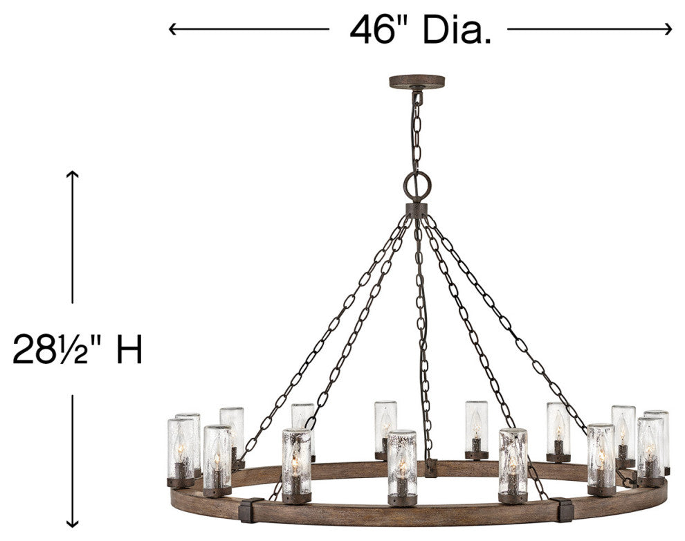 Sawyer 15-Light Outdoor Hanging, Sequoia