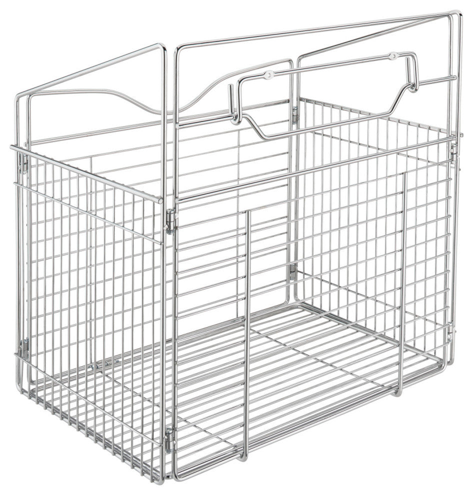 Steel Tilt Out Hamper for Custom Closet Systems, Chrome