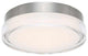 Dot 12" LED Round Flush Mount 3000K, Stainless Steel