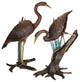 2-Piece Herons in Reeds Bronze Statues