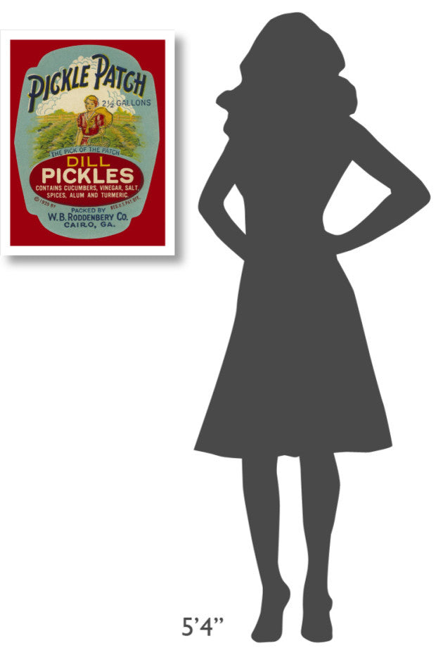 "Pickle Patch Dill Pickles" Digital Paper Print by Retrolabel, 19"x24"