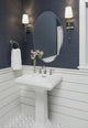 Frameless Oval Beveled Mirror