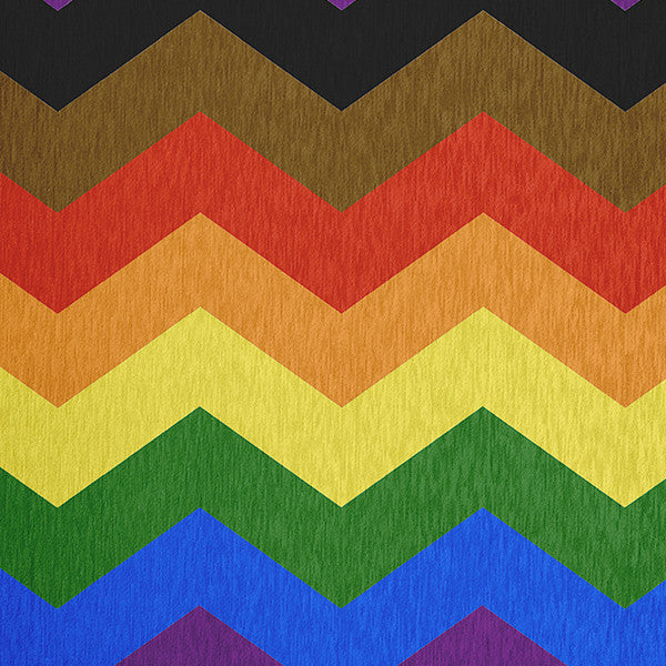 Inclusive Pride Chevron Chenille Rug, Inclusive Pride Chevron, 5'x7'