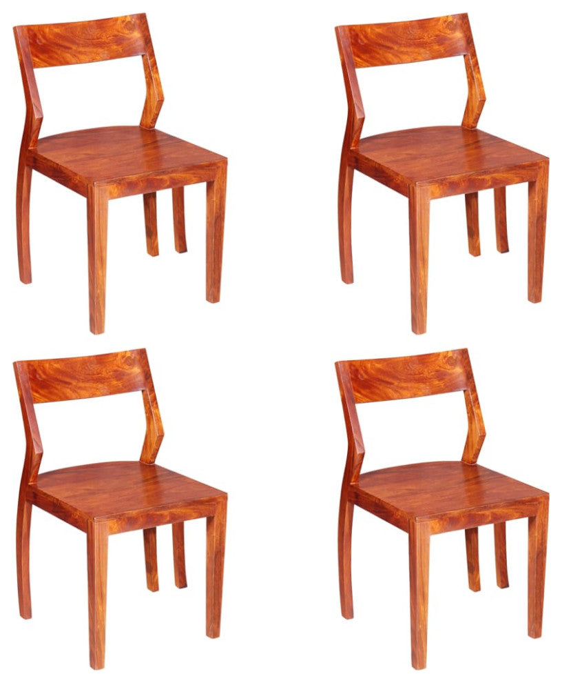 vidaXL Dining Chairs 4 pcs Solid Acacia Wood Sheesham