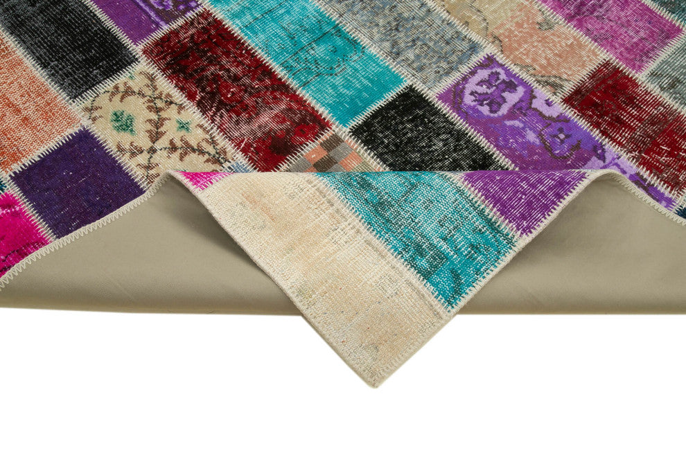 Rug N Carpet - Hand-Knotted Oriental 6' 6" x 9' 9" Vintage Patchwork Area Rug
