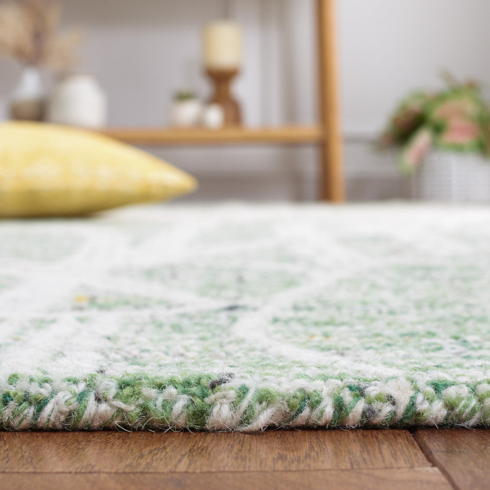 Safavieh Metro Collection MET875Y Rug, Green/Ivory, 8' x 10'