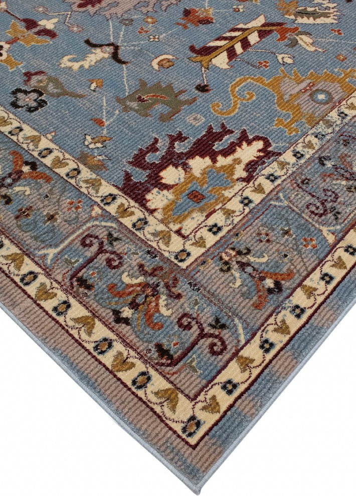 Noori Rug Traditional Velda Blue/Red Runner