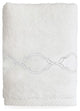 Soft Twist Trellis Wascloth, White & Silver, 13"x13"