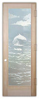 Interior Prehung Door or Interior Slab Door - Dolphins in the Shimmer -...