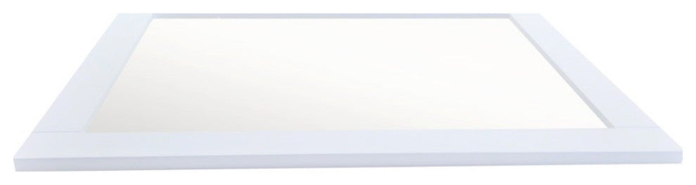 23" Wood Frame Mirror, White