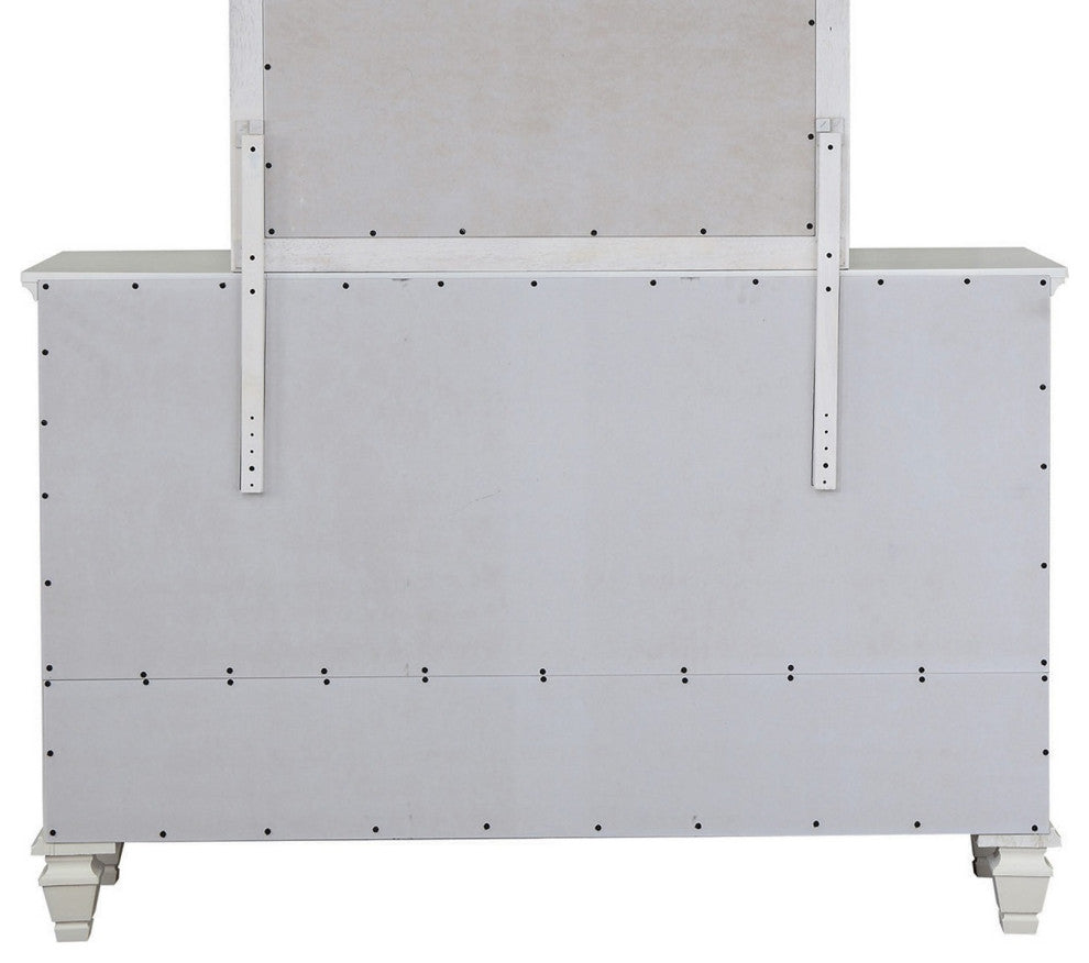Wood Dresser with 11 Drawers, White