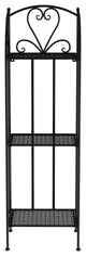 Pure Garden 3-Tier Folding Wrought Iron Plant Stand, Black
