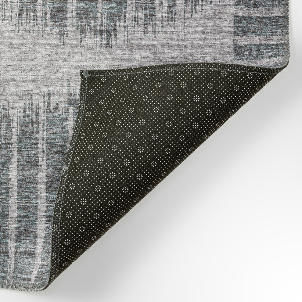Indoor/Outdoor Sedona SN13 Pewter Machine Washable 3' x 5' Rug