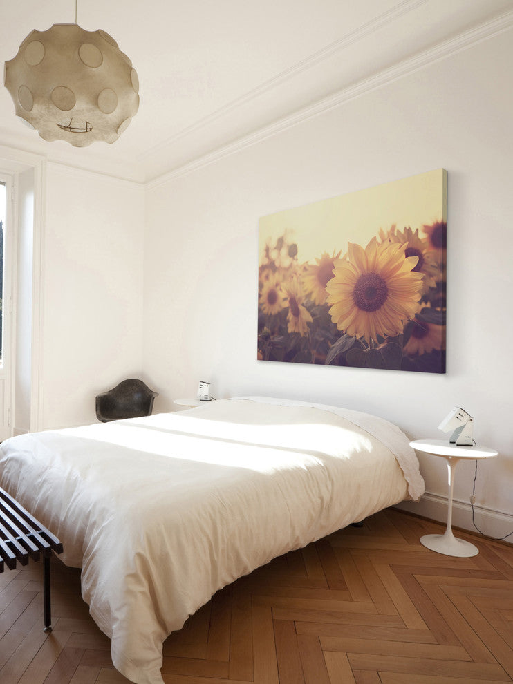 Marmont Hill, "Sunflower September" Painting Print on Wrapped Canvas, 52x40