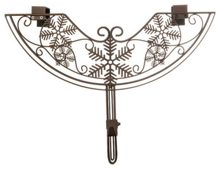 24" Brown Snowflake Style Adjustable Decorative Christmas Wreath Hanger