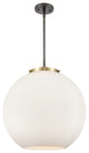 Athens Pendant, Black Antique Brass, Matte White, Matte White