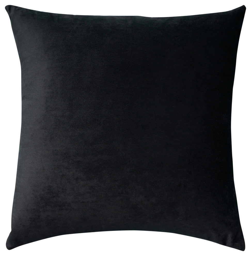 Nourison Home 18"x18" Sofia Jaquard Leopard Velvet Black Throw Pillows