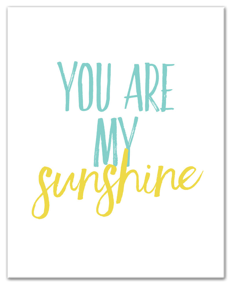 You Are My Sunshine 16x20 Canvas Wall Art