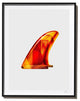 "Yellow and Orange Single", Surf Art Photograph, Black Frame, 40''x52''