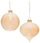 Snowflake Etched Glass Ornament, 12-Piece Set