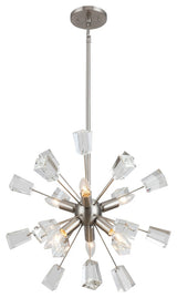Woodbridge Lighting Stardust 6-Light Sputnik Chandelier, Satin Nickel