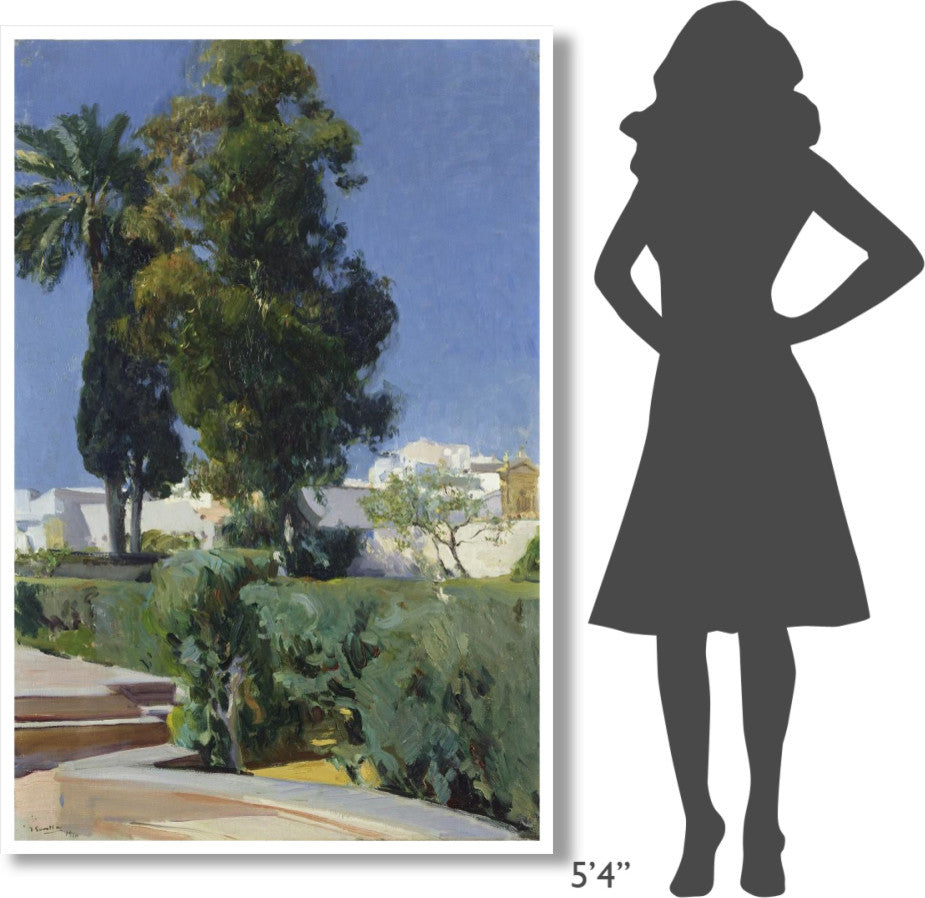 "Corner of the Garden, Alcazar, Sevilla" Paper Art, 42"x62"